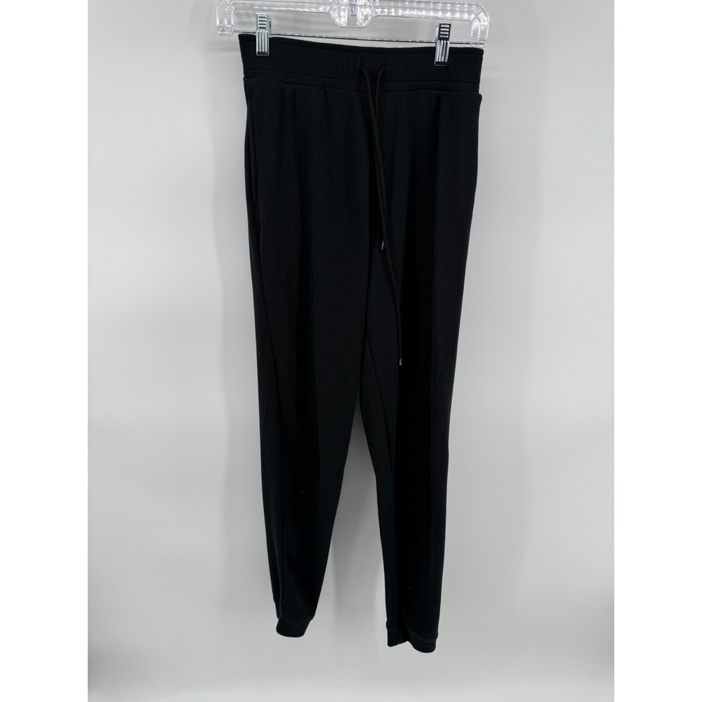 PINK Victorias Secret Black Waffle Knit Jogger Sleepwear Lounge Pants‎ XS